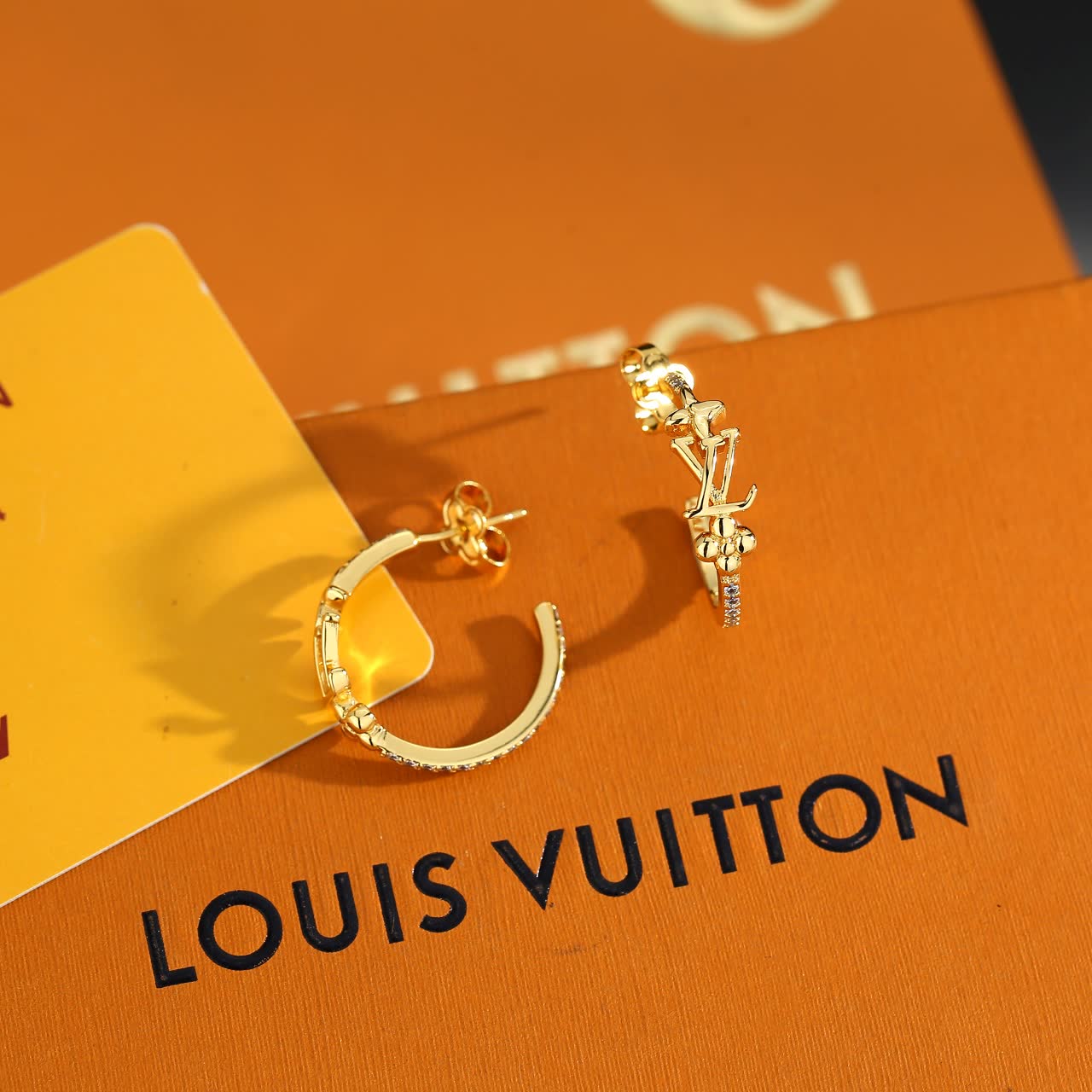 Louis Vuitton Gold Tone Earrings